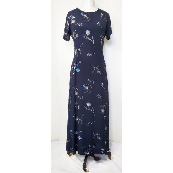 LAURA ASHLEY Womens Vintage Floral Shift Full-Length Summer Maxi Dress 8 - Picture 2 of 10